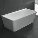 Cee Jay Square Back to Wall Freestanding Bath - The Blue Space