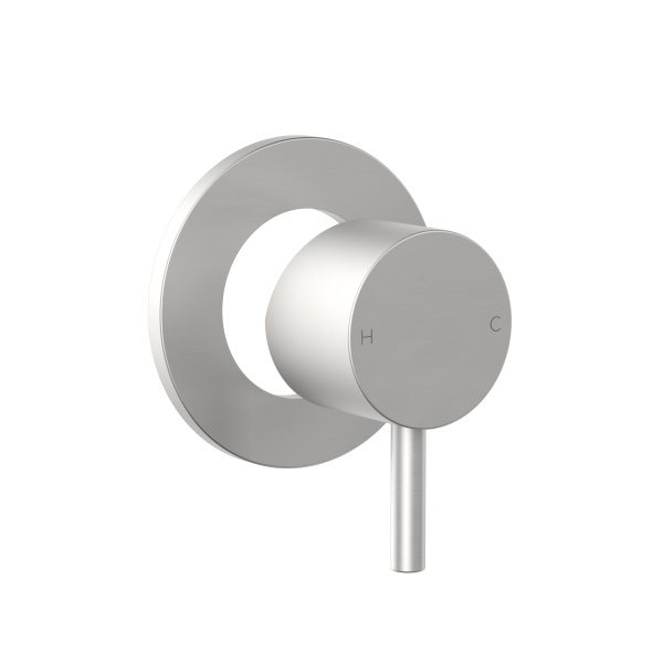 Clark Round Pin Wall Mixer Trim Kit in Brushed Nickel -  The Blue Space