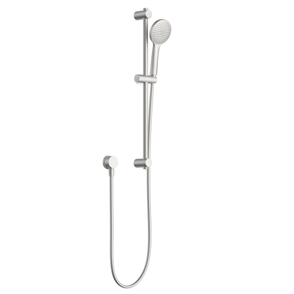 Clark Round II Rail Shower - Brushed Nickel - The Blue Space
