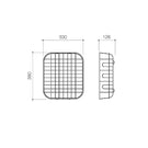 Clark Polar Stainless Steel Draining Basket Technical Drawing - The Blue Space