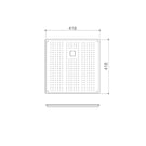 Clark Prism Stainless Steel Drainer Tray Technical Drawing - The Blue Space