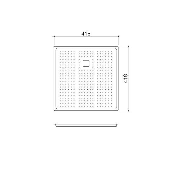 Clark Prism Stainless Steel Drainer Tray Technical Drawing - The Blue Space