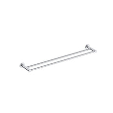 Clark Round Double Towel Rail 600mm in Chrome - The Blue Space