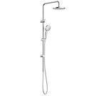 Clark Round II Rail Shower With Overhead Chrome - The Blue Space 