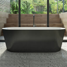 Decina Elinea Freestanding Bath Black and White Online at The Blue Space