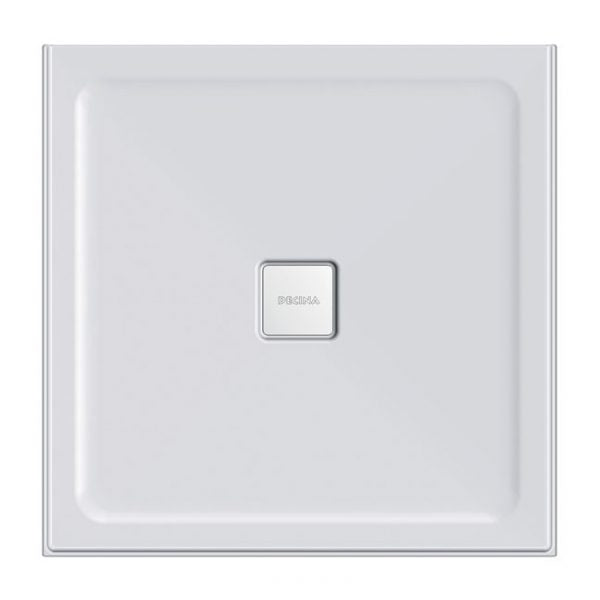Decina Luna 1000 Centre Outlet Square Shower Bath Base - The Blue Space