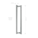 Delf 65 Pull Handle Round Stainless Steel 600mm Pair - The Blue Space