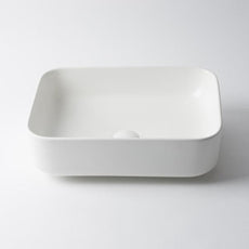 Eight Quarters Amaroo Small Rectangle Matte White Basin - The Blue Space