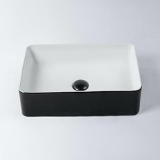 Eight Quarters Bellevue Small Rectangle Contemporary Gloss White Basin - The Blue Space 