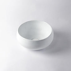 Eight Quarters Seymour Sphere Circle Gloss White Basin - The Blue Space