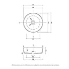 Eight Quarters Seymour Studs Circle Gloss White Basin Technical Drawing - The Blue Space