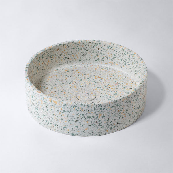 Eight Quarters Terrazzo 390mm Circle Above Counter Basin - Lucca