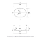 Eight Quarters Terrazzo Mini Pod Above Counter Basin Technical Drawing - Online at The Blue Space