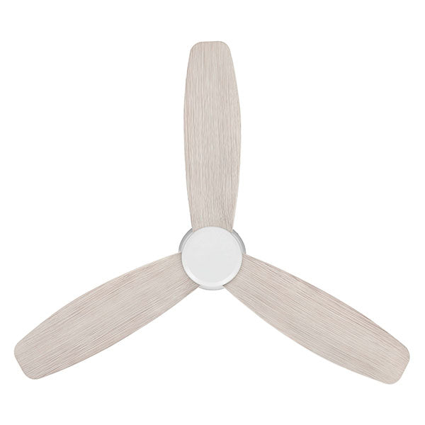 Eglo Seacliff 44in 112cm DC Ceiling Fan - White with Oak finish