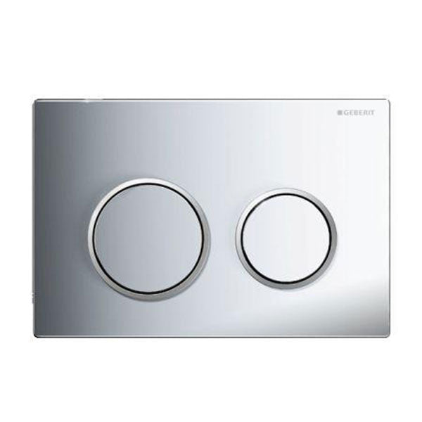 Geberit Kappa 21 Dual Flush Plate Bright Chrome/Satin Trim- The Blue Space