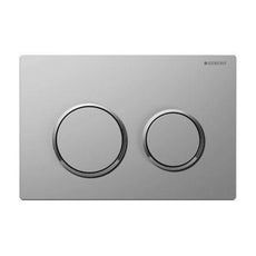 Kappa 21 Dual Flush Plate Satin Chrome/Bright Chrome Trim- The Blue Space