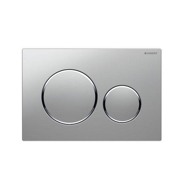 Geberit Sigma 20 Dual Flush Plate Matte Chrome - The Blue Space