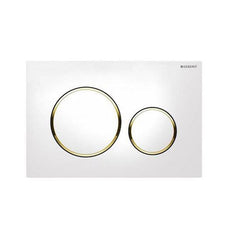 Geberit Sigma 20 Dual Flush Plate White/Gold - The Blue Space