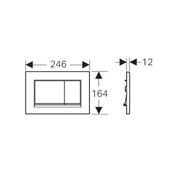 Geberit Sigma20 Square Dual Flush Plate White