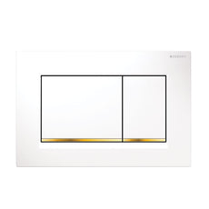 Geberit Sigma 30 Dual Flush Plate White/Gold - The Blue Space