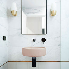 Nood Co Hoop Basin Wall Hung Blush Pink - The Blue Space
