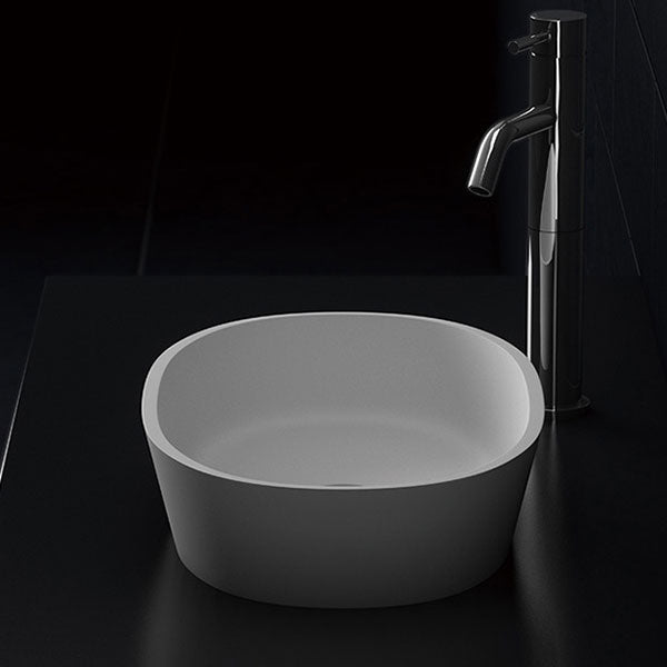 Kaskade Solaya Stone Basin Matte White 600mm- The Blue Space