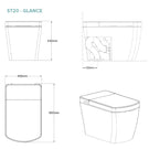 Lafeme Glance Smart Toilet Technical Drawing - The Blue Space