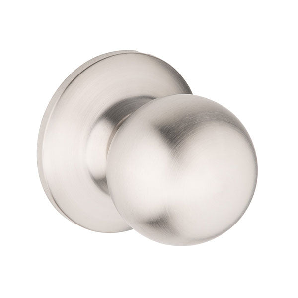 Lane Bala Dummy Knob Set On Round Rosette Satin Stainless Steel - The Blue Space