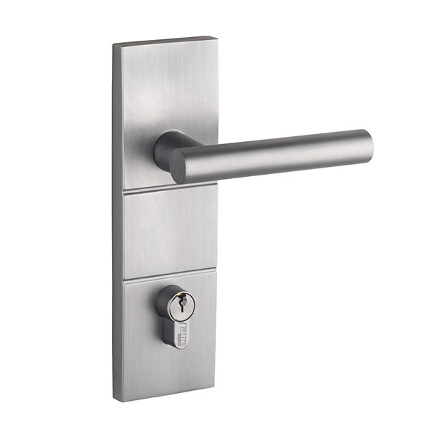 Lane Buckingham Corvan Single Cylinder Entrance Door Handle Set Brushed Satin Chrome