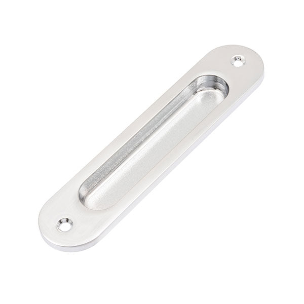 Lane Flush Pull Handle Round CD2 Brushed Satin Chrome 120mm