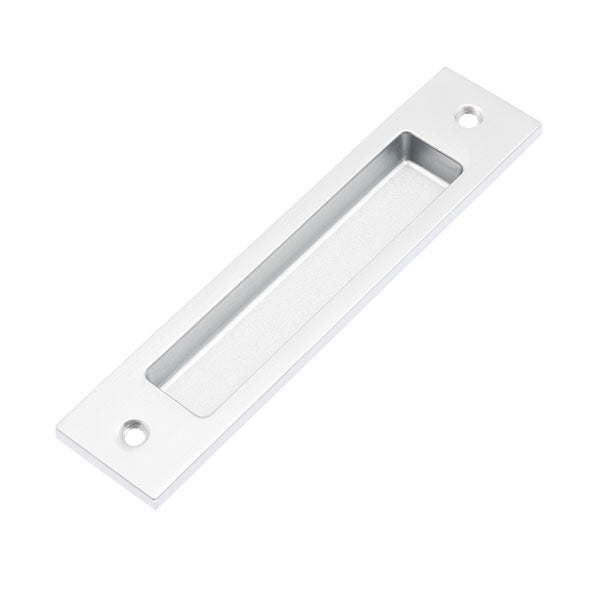 Lane Flush Pull Handle Rectangle Brushed Satin Chrome 120mm