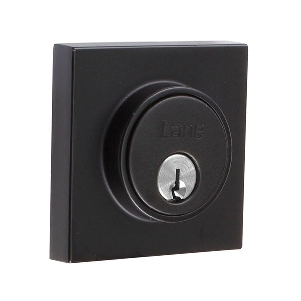 Lane Slimline Single Cylinder Deadbolt Square Matte Black - The Blue Space
