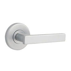 Lane Tovetto Passage Lever Set On Round Rosette Brushed Satin Chrome - The Blue Space