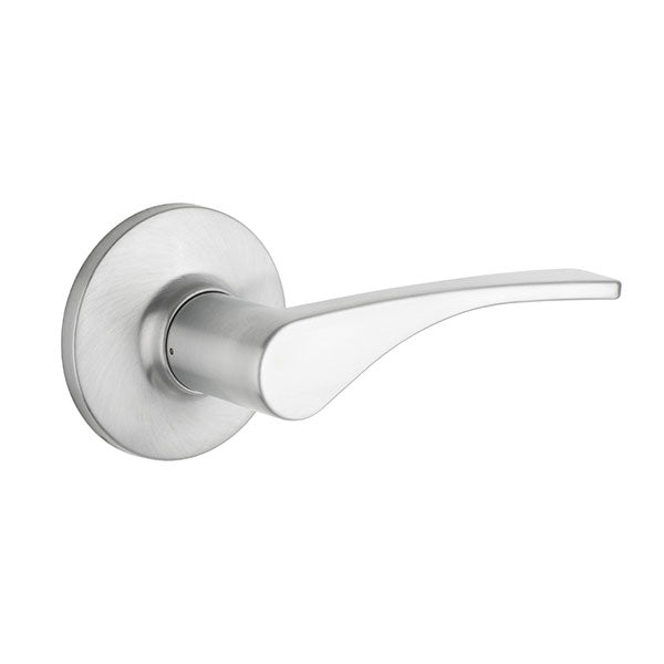 Lane Victoria Dummy Lever Set On Round Rosette Left Hand Brushed Satin Chrome - The Blue Space