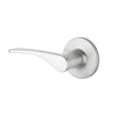 Lane Victoria Dummy Lever Set On Round Rosette Right Hand Brushed Satin Chrome - The Blue Space