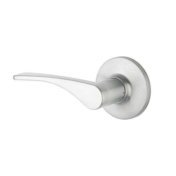 Lane Victoria Dummy Lever Door Handle Set On Round Rosette Right Hand Brushed Satin Chrome