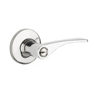 Lane Victoria Entrance Lever Set On Round Rosette Polished Chrome - The Blue Space