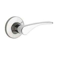 Lane Victoria Passage Lever Set On Round Rosette Polished Chrome - The Blue Space