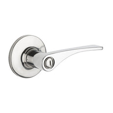 Lane Victoria Privacy Lever Set On Round Rosette Polished Chrome - The Blue Space