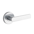 Lane Westminister Privacy Lever Set On Round Rosette Brushed Satin Chrome - The Blue Space