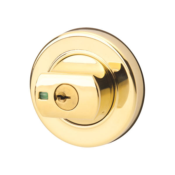 Lockwood 005 Double Cylinder Round Deadbolt Everbrass - The Blue Space