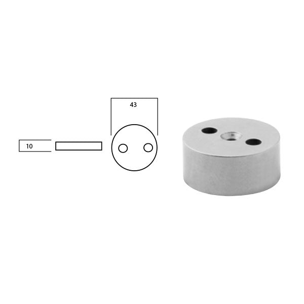 Lockwood A292 Half Moon Door Stop Brushed Satin Chrome