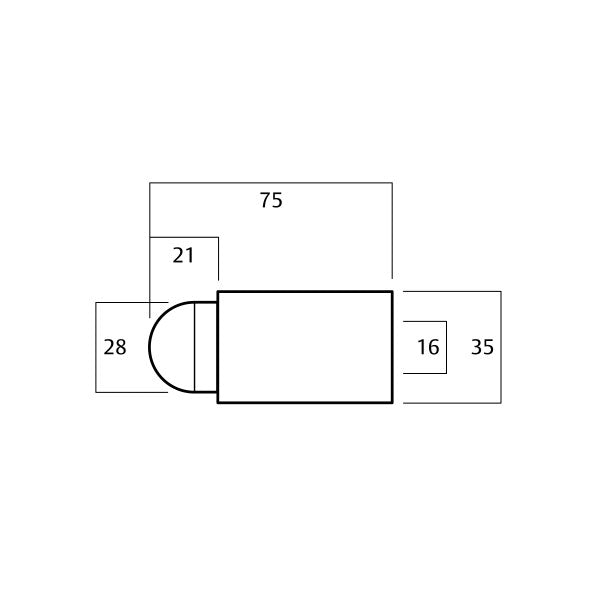 Lockwood A350 Door Stop Chrome Plate
