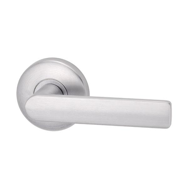 Lockwood Element L3 Velocity Dummy Lever Large Round Rose Brushed Satin Chrome online at The Blue Space