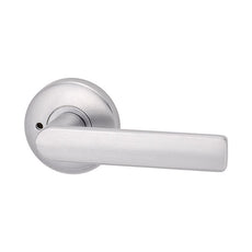 Lockwood Element L3 Velocity Privacy Lever Set Large Round Rose Brushed Satin Chrome - The Blue Space
