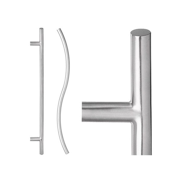 Lockwood Entrance Pull Handle 147 Satin Stainless Steel - The Blue Space