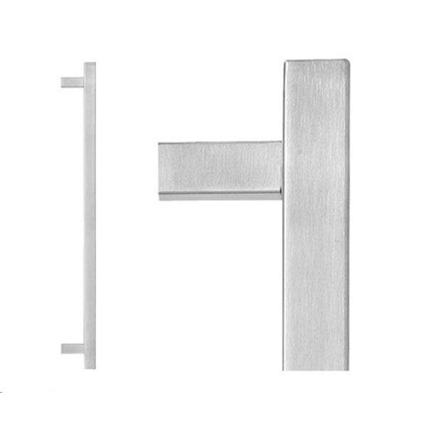 Lockwood Entrance Pull Handle 145 Satin Stainless Steel - The Blue Space