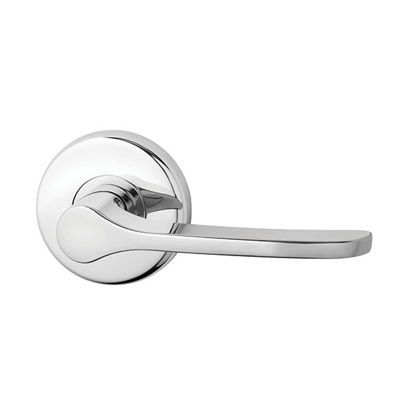 Lockwood Saltbush L34 Velocity Passage Lever Door Handle Set Large Round Rose Chrome Plate