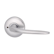 Lockwood Summit L1 Velocity Privacy Lever Set Large Round Rose Brushed Satin Chrome - The Blue Space