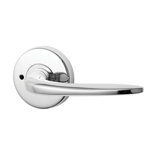 Lockwood Summit L1 Velocity Privacy Lever Set Large Round Rose Chrome Plate - The Blue Space